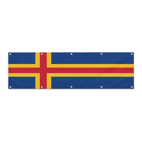 Drapeau d'Åland grand format XL en polyester avec dix œillets
