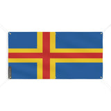 Drapeau d'Åland 6 Oeillets en Plusieurs Tailles (M) - Pixelforma 