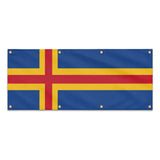 Drapeau åland polyester résistant aux intempéries 8 œillets