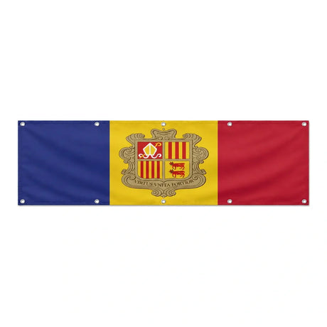 Drapeau d'Andorre grand format XL en polyester avec dix œillets