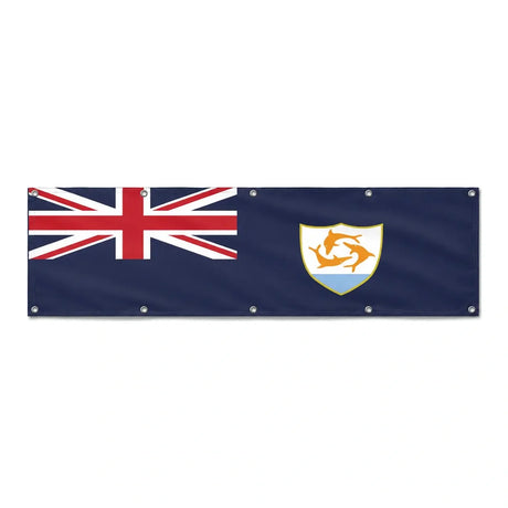 Drapeau d'Anguilla grand format XL en polyester avec dix œillets