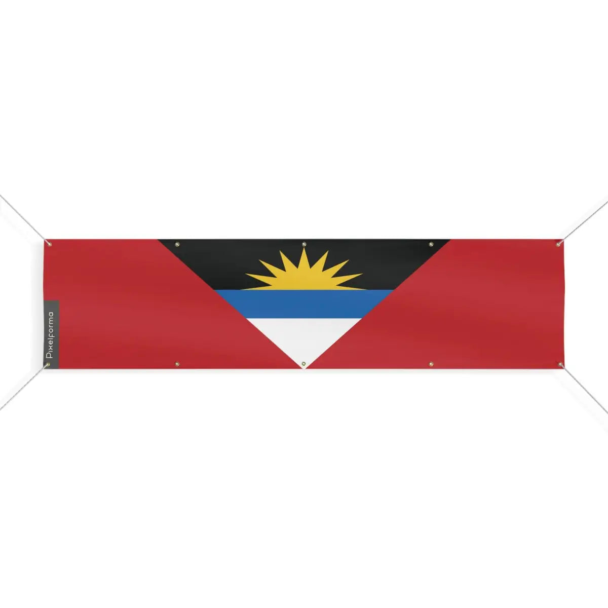 Drapeau d'Antigua-et-Barbuda 10 Oeillets en Plusieurs Tailles (XL) - Pixelforma 