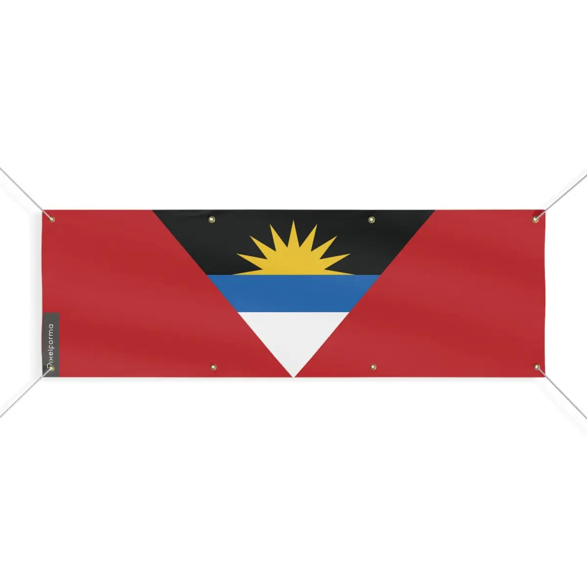 Drapeau d'Antigua-et-Barbuda 8 Oeillets en Plusieurs Tailles (L) - Pixelforma 