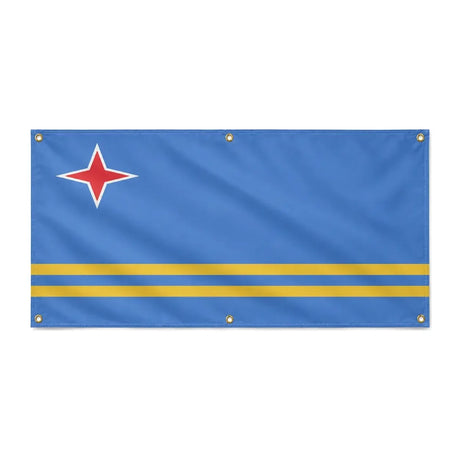 Drapeau aruba polyester résistant aux intempéries œillets