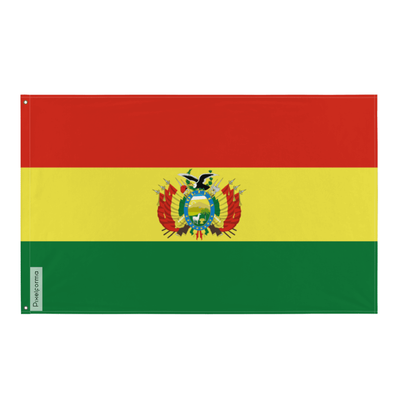 Drapeau de Bolivie en plusieurs tailles 100 % polyester Imprimer avec Double ourlet - Pixelforma