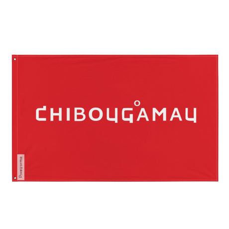 Drapeau de Chibougamau en plusieurs tailles 100 % polyester Imprimer avec Double ourlet - Pixelforma 