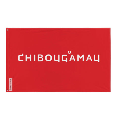 Drapeau de Chibougamau en plusieurs tailles 100 % polyester Imprimer avec Double ourlet - Pixelforma