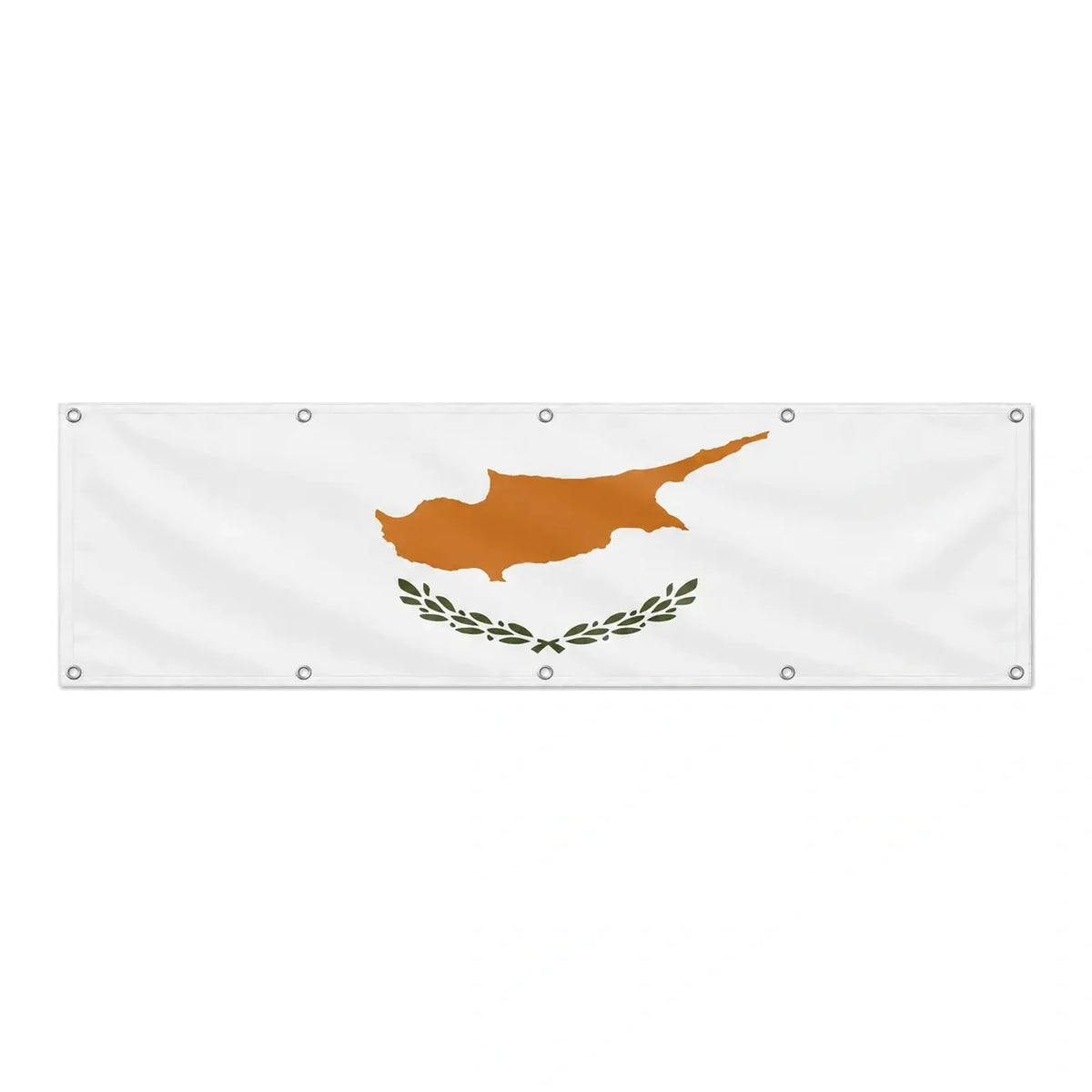 Drapeau de Chypre grand format XL en polyester avec dix œillets