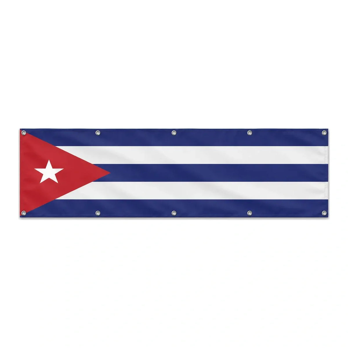 Drapeau de Cuba grand format XL en polyester avec dix œillets