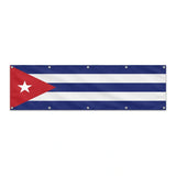 Drapeau de Cuba grand format XL en polyester avec dix œillets