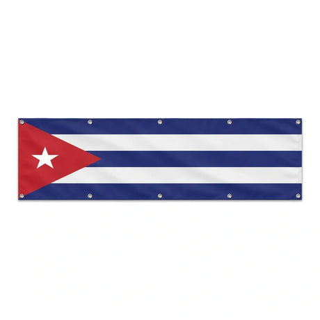 Drapeau de Cuba grand format XL en polyester avec dix œillets