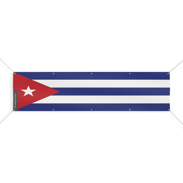 Drapeau de Cuba 10 Oeillets en plusieurs tailles - Pixelforma 
