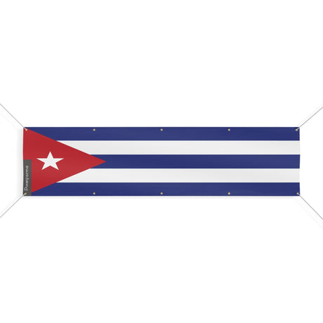 Drapeau de Cuba 10 Oeillets en plusieurs tailles - Pixelforma