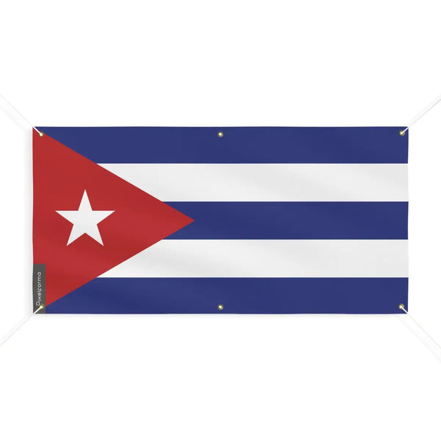 Drapeau de Cuba 6 Oeillets en Plusieurs Tailles (M) - Pixelforma 