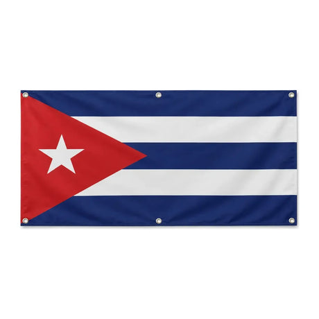 Drapeau cuba en polyester résistant avec œillets robustes