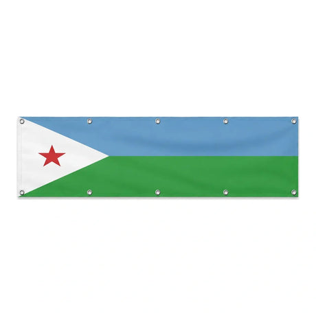 Drapeau de Djibouti grand format XL en polyester avec dix œillets