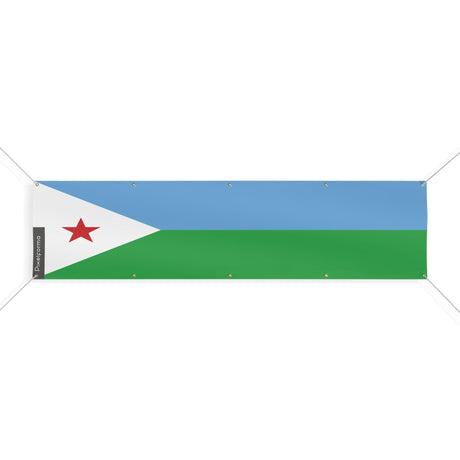 Drapeau de Djibouti 10 Oeillets en plusieurs tailles - Pixelforma 