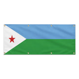 Drapeau djibouti polyester résistant avec 8 œillets