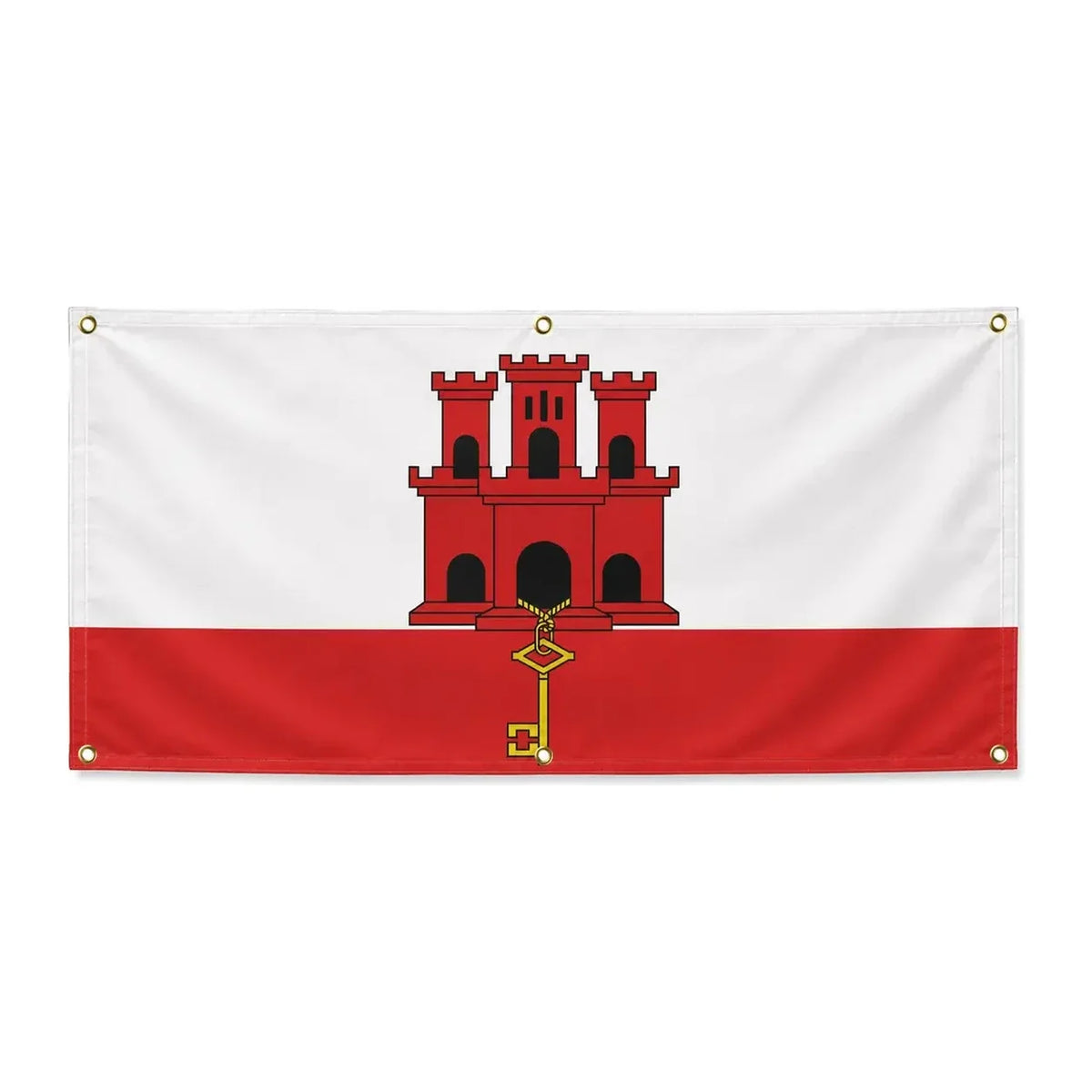 Drapeau gibraltar polyester résistant aux intempéries 6 œillets