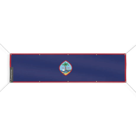 Drapeau de Guam 10 Oeillets en Plusieurs Tailles (XL) - Pixelforma 