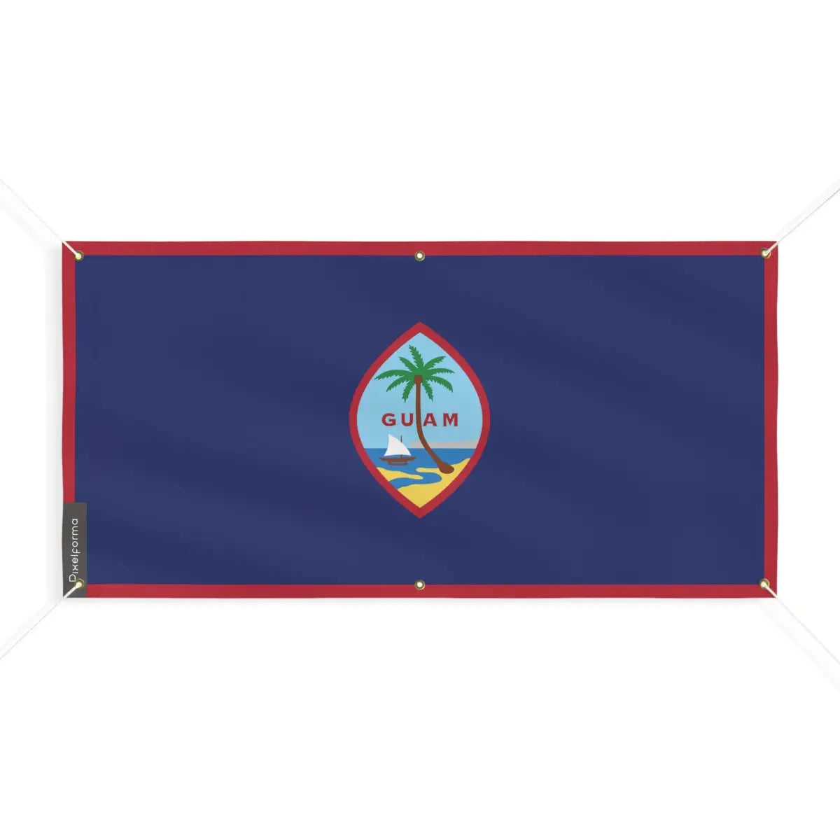 Drapeau de guam 6 oeillets en plusieurs tailles (m) - pixelforma