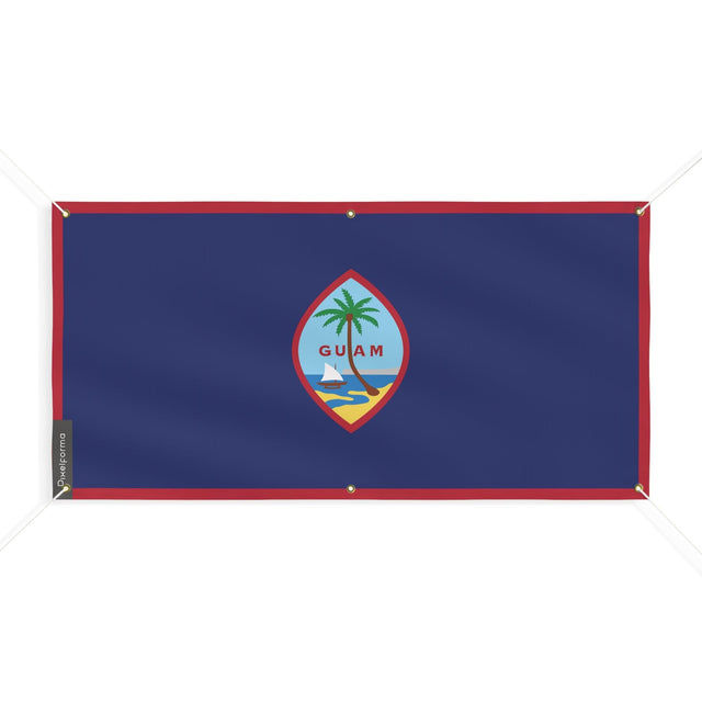 Drapeau de Guam 6 Oeillets en plusieurs tailles - Pixelforma