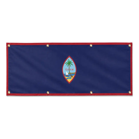 Drapeau guam polyester résistant avec œillets renforcés