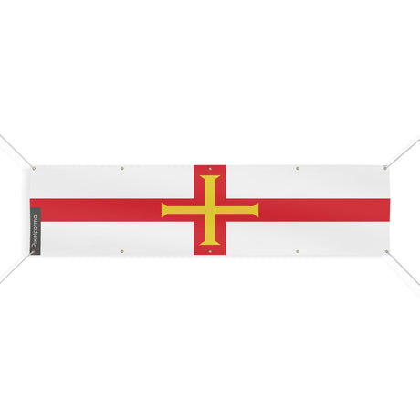 Drapeau de Guernesey 10 Oeillets en plusieurs tailles - Pixelforma 