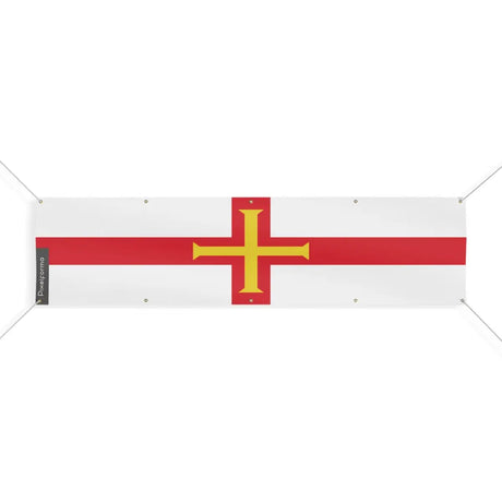 Drapeau de Guernesey 10 Oeillets en Plusieurs Tailles (XL) - Pixelforma 