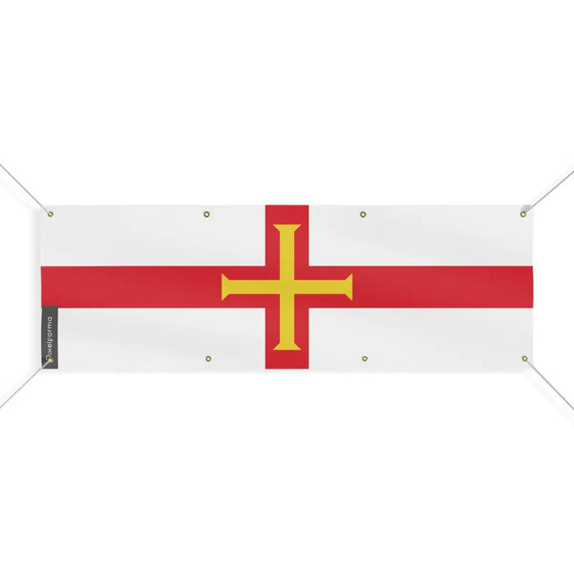 Drapeau de Guernesey 8 Oeillets en Plusieurs Tailles (L) - Pixelforma 