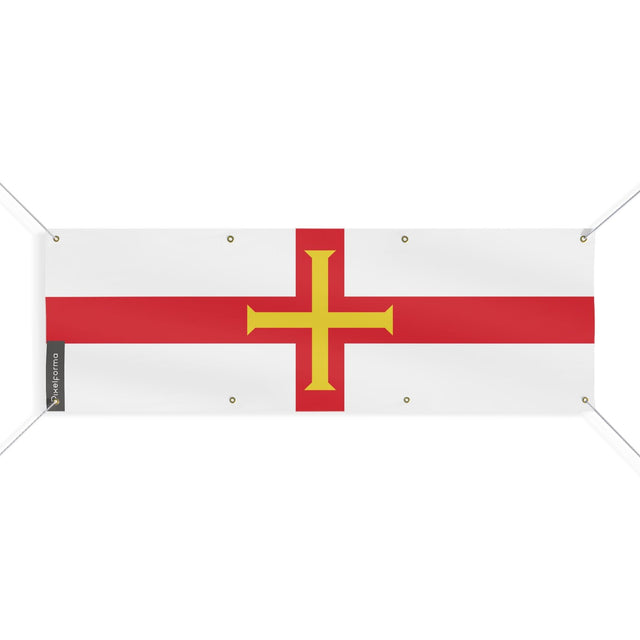 Drapeau de Guernesey 8 Oeillets en plusieurs tailles - Pixelforma 