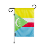 Drapeau de jardin comores polyester couleurs vibrantes
