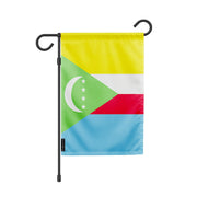 Drapeau de jardin comores polyester couleurs vibrantes