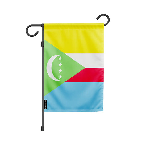 Drapeau de jardin comores polyester couleurs vibrantes