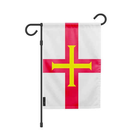 Drapeau de jardin guernesey polyester durable horizontal