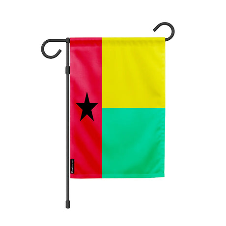 Drapeau de jardin guinée-bissau polyester résistant