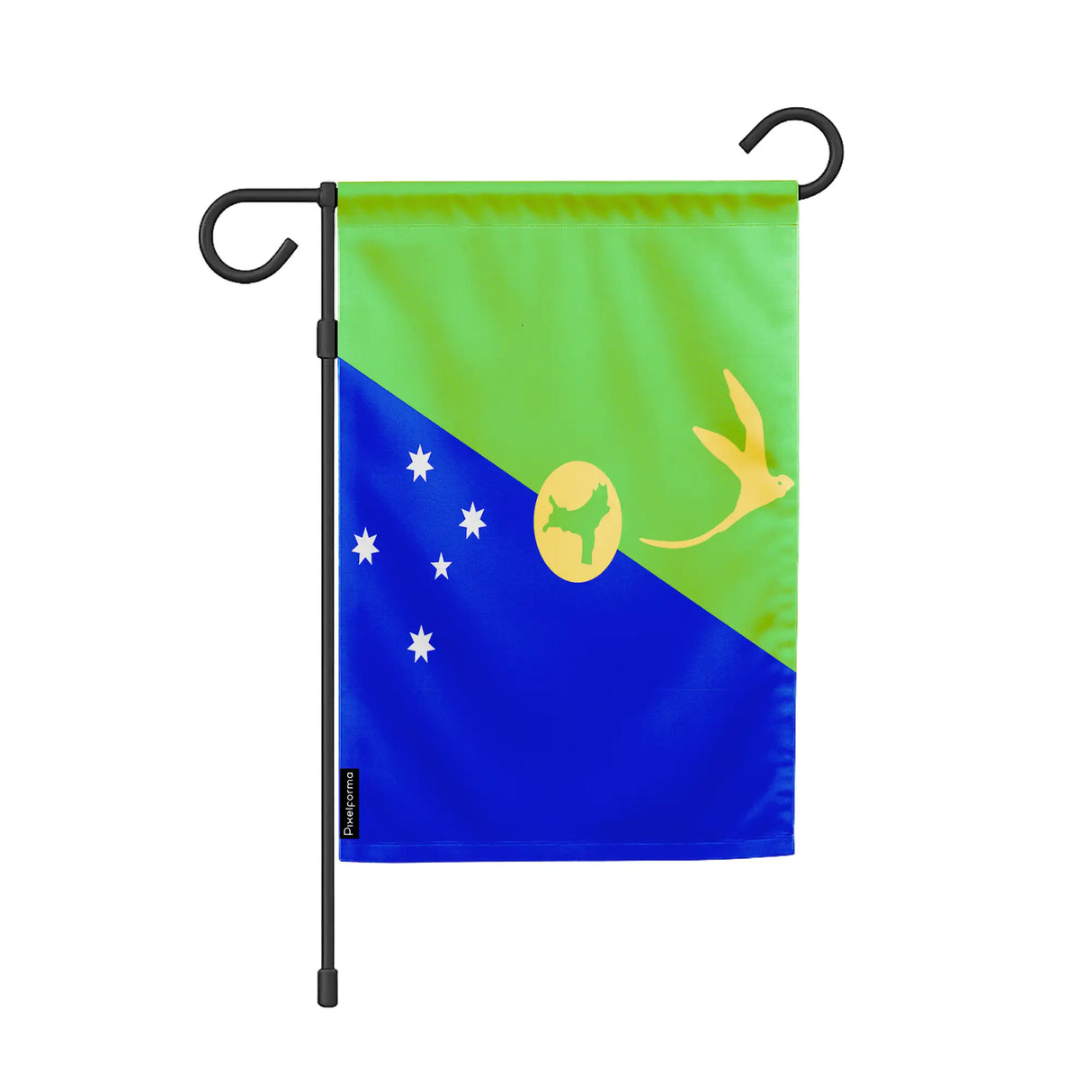 Drapeau de jardin île christmas polyester résistant couleurs