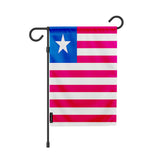 Drapeau de jardin liberia polyester résistant horizontal
