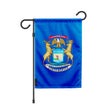 Drapeau de jardin michigan en polyester résistant horizontal