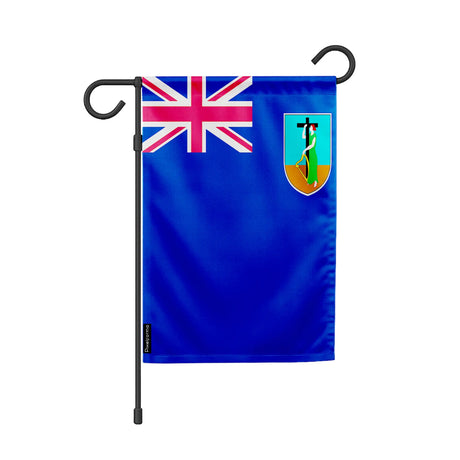 Drapeau de jardin montserrat polyester couleurs vibrantes