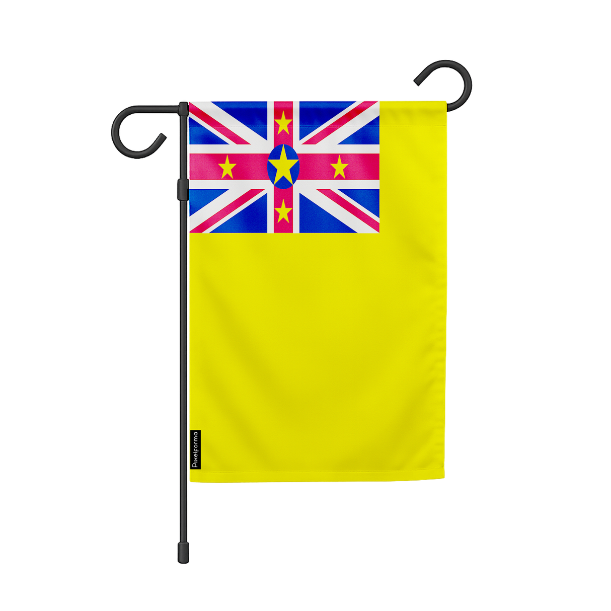Drapeau de jardin niue en polyester - pixelforma