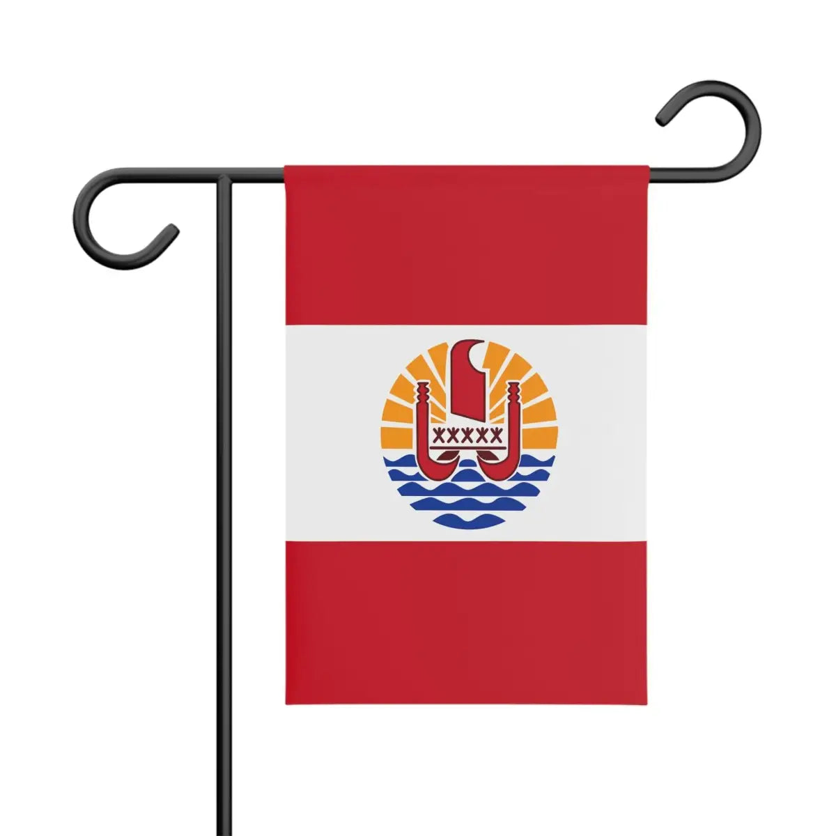 Drapeau de jardin polynésie française en polyester - pixelforma