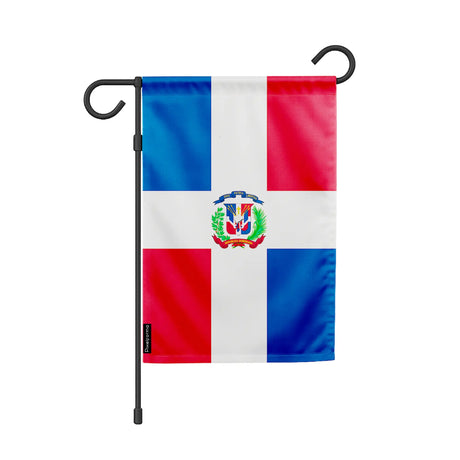 Drapeau de jardin république dominicaine polyester résistant