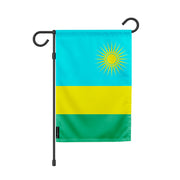 Drapeau de jardin rwanda en polyester couleurs vibrantes
