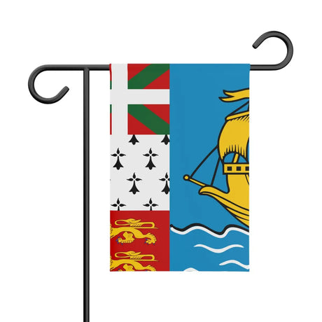 Drapeau de jardin saint-pierre-et-miquelon en polyester - pixelforma