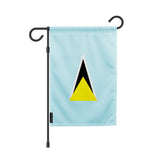 Drapeau de jardin sainte-lucie polyester résistant extérieur
