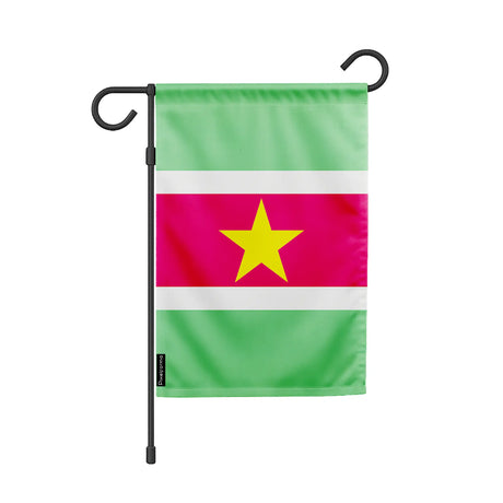 Drapeau de jardin suriname polyester couleurs vibrantes