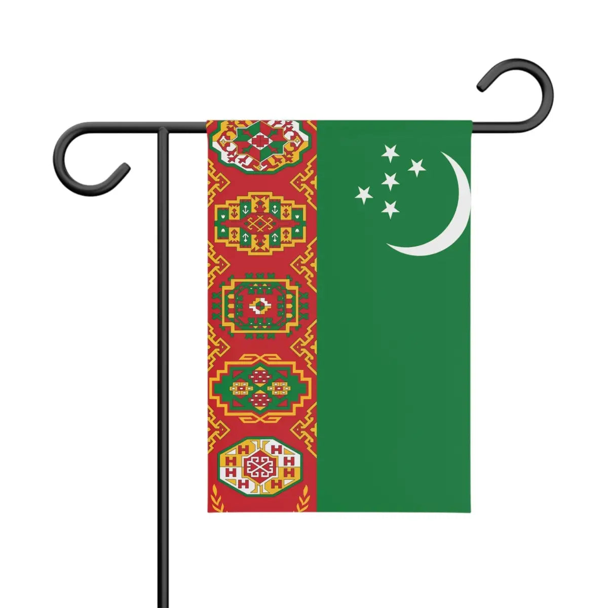 Drapeau de jardin turkménistan en polyester - pixelforma