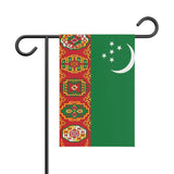 Drapeau de jardin turkménistan en polyester - pixelforma