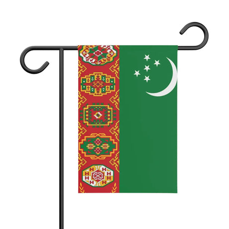 Drapeau de jardin turkménistan en polyester - pixelforma